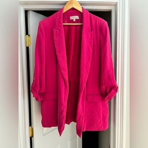 Oversized pink blazer